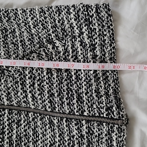 Loft Black White Asymmetrical Zip Moto Blazer Jacket, Size S - Picture 10 of 10